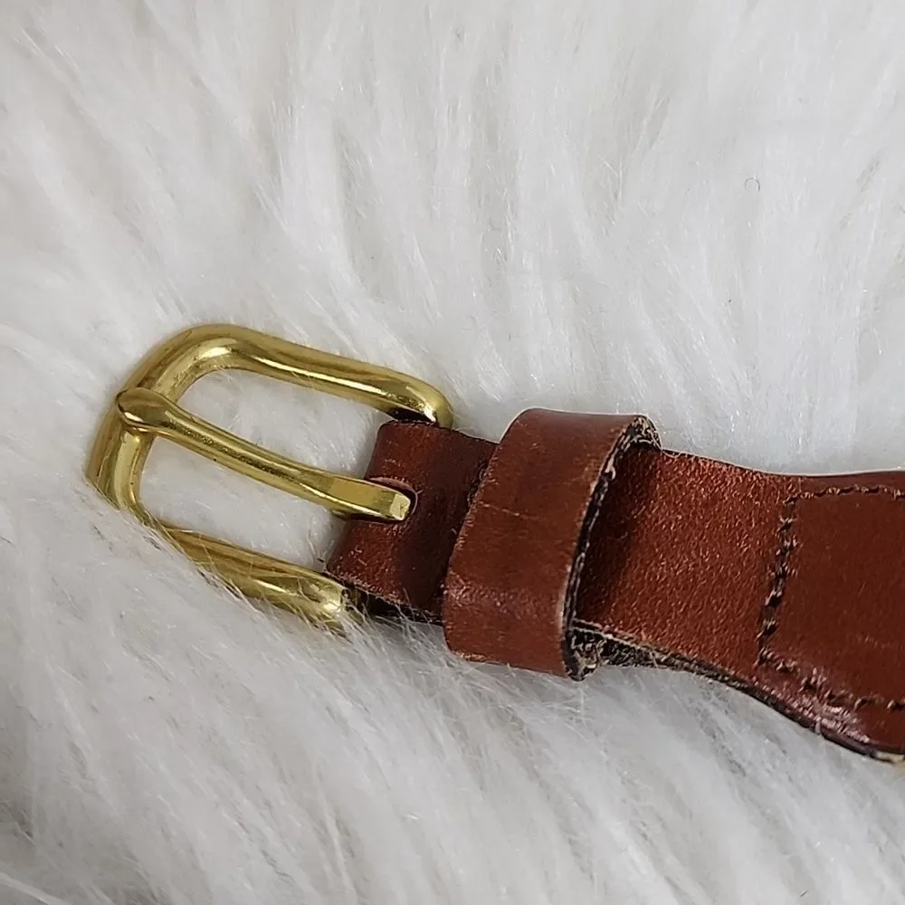 Child's Leather Man Ltd. Leather & Canvas Belt with South Carolina Flag Emblem